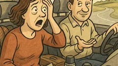 Vicc: Két órája autóznak, amikor sikít