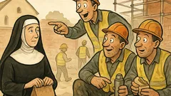 Vicc: Apáca ebédel az építőmunkásokkal