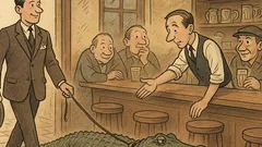 Vicc: Elegáns férfi krokodillal betér a kocsmába