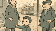 Vicc: Egy kisfiú a villamosmegállóban...