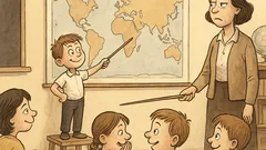 Vicc: Tanárnő: Móricka, mutasd meg Amerikát!