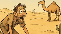 Vicc: Szomjazó ember kutat talál a sivatagban