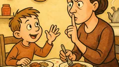 Vicc: Móricka és anyukája vacsoráznak…