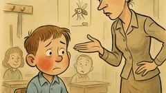 Vicc: Az iskolában Pistikének piros foltja van