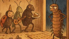 Vicc: A százlábú késik a buliból…