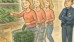 Vicc: Szőke nő uborkával trükközik a boltban