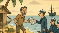 Vicc: Hajótöröttnek újságot hoz a hajó