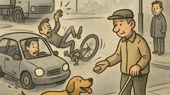 Vicc: Egy vak férfi és a bátor kutya