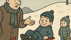 Vicc: Pistike, tetszik ez a szánkó?