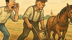 Vicc: Szánt a paraszt, jön a barátja…