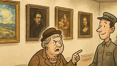 Vicc: Egy idős hölgy a múzeumban…