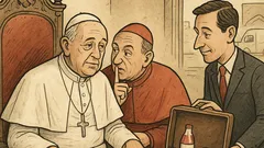 Vicc: Bemegy a kólás ügynök a pápához