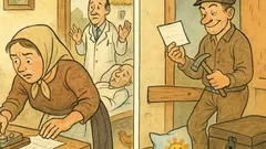 Vicc: A feleség táviratozik a férjének…