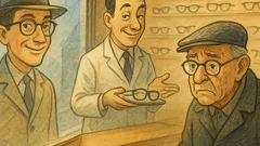 Vicc: Egy idős úr bemegy az optikushoz...