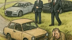 Vicc: Három autó az árokban…